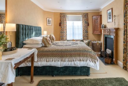 A king size bedroom at 40 Mill Street, Ludlow