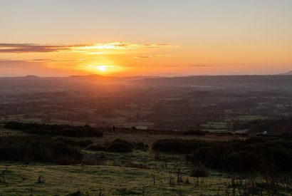 Sunset near Ludlow, Shropshire Hills