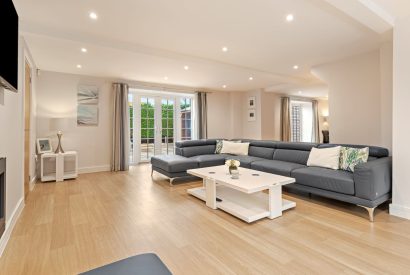 The living room at The Old School, Oxwich