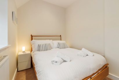 A double bedroom at The Old School, Oxwich