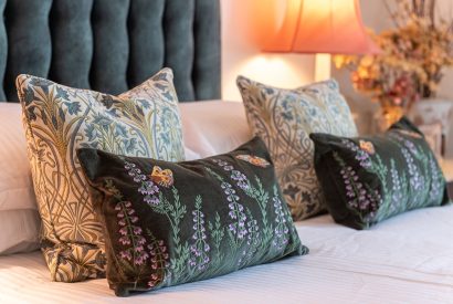 A king size bedroom at 40 Mill Street, Ludlow