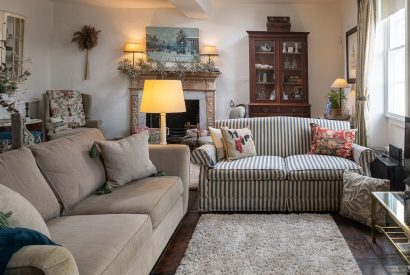 The living room at 40 Mill Street, Ludlow