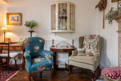 The living room at 40 Mill Street, Ludlow