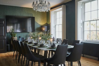 The dining room at Chester House, Cheshire