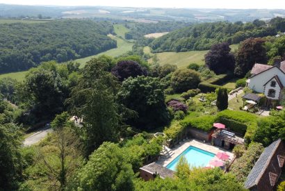 Aerial view of Chulmleigh Manor, Devon