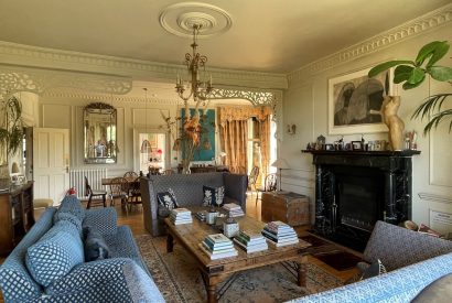 The sitting room at Chulmleigh Manor, Devon