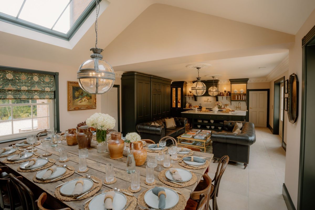 The dining kitchen area at Cheshire Manor, Bickerton
