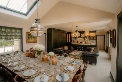 The dining kitchen area at Cheshire Manor, Bickerton