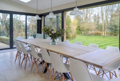 The dining table at The Creamery, Somerset