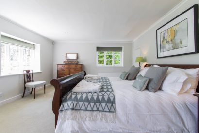 A super king sized bedroom at The Creamery, Somerset