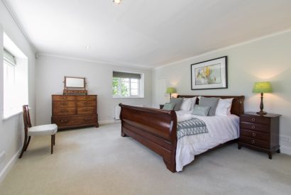 A super king sized bedroom at The Creamery, Somerset