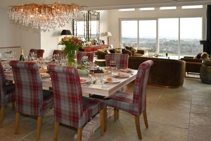 The dining table at Fernbrae Farmhouse, Perthshire