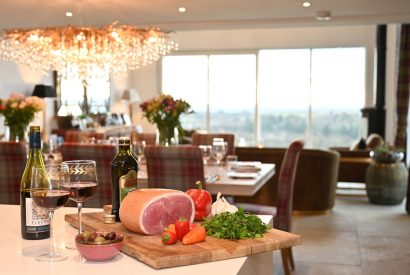 The dining kitchen area at Fernbrae Farmhouse, Perthshire