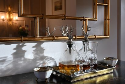 Decanters at Fernbrae Farmhouse, Perthshire