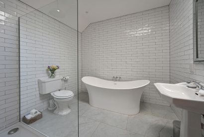 Free standing bath at Fernbrae Farmhouse, Perthshire