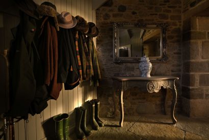 The boot room at Fernbrae Farmhouse, Perthshire