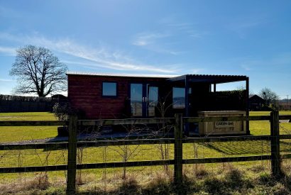 The exterior of Abberley Shepherd's Hut, Worcestershire