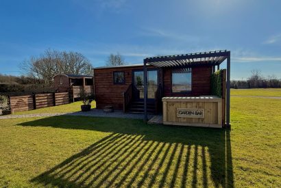 The exterior of Abberley Shepherd's Hut, Worcestershire