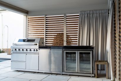 The outdoor kitchen at White Exeter House, Devon