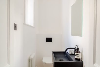 A cloakroom at White Exeter House, Devon