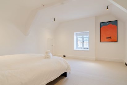 A super king size bedroom at White Exeter House, Devon
