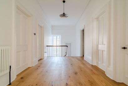 The upstairs landing at White Exeter House, Devon