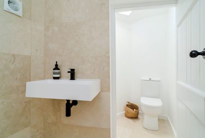 A bathroom at White Exeter House, Devon