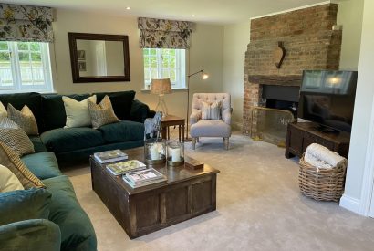 The living room at Evergreen Cottage, Hampshire
