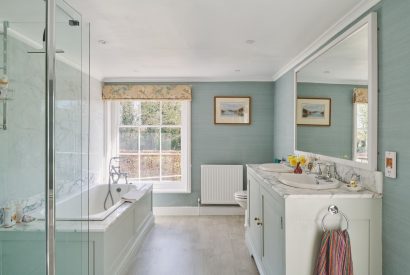 A bathroom at Hockham House, Norfolk Coast