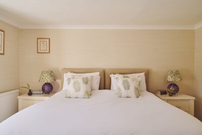 A super king sized bedroom at Hockham House, Norfolk Coast