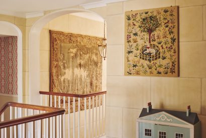 The upstairs landing at Hockham House, Norfolk Coast