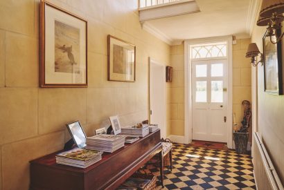 The entrance hall at Hockham House, Norfolk Coast