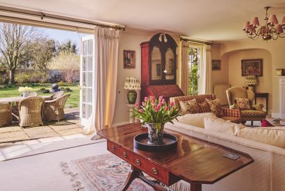 The drawing room at Hockham House, Norfolk Coast