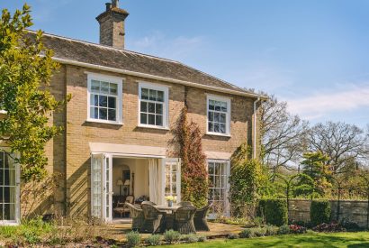 The terrace at Hockham House, Norfolk Coast