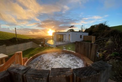 Views from the hot tub at Seascape House, Cornwall