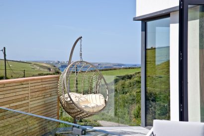 The sun terrace at Seascape House, Cornwall