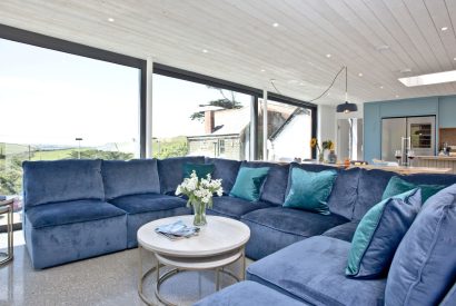 The lounge at Seascape House, Cornwall