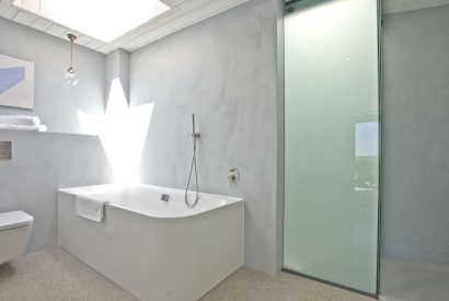 A bathroom at Seascape House, Cornwall