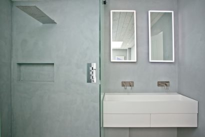 A bathroom at Seascape House, Cornwall