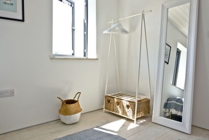 A bedroom at Seascape House, Cornwall