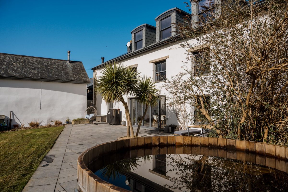 The exterior of Wisteria Farmhouse, Cornwall