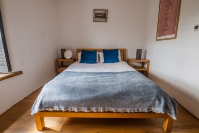 A double bedroom at Wisteria Farmhouse, Cornwall