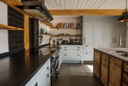 The kitchen at Wisteria Farmhouse, Cornwall