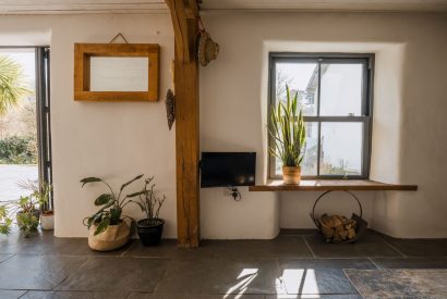 The hallway at Wisteria Farmhouse, Cornwall