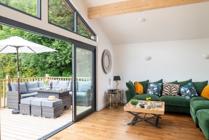The living room at Bracken Barn, Devon