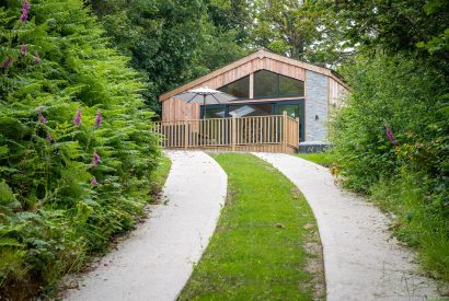 The driveway at Bracken Barn, Devon