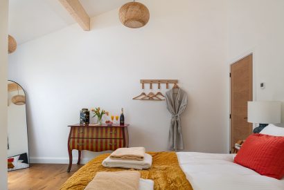 A king size bedroom at Bracken Barn, Devon