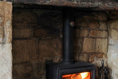 The log burner at Heartview Cottage, Cotswolds