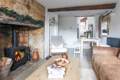 The open plan living space at Heartview Cottage, Cotswolds