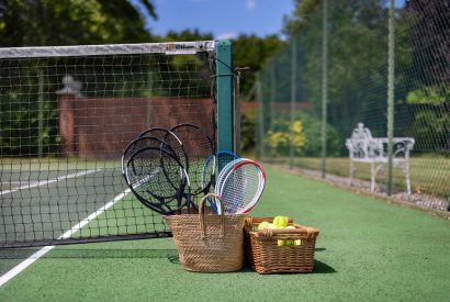 The tennis court at Merry Manor, Essex